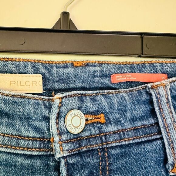 Pilcro The Slim Boyfriend Jeans Rainbow Embroidered Racing Stripe Size 29 - Picture 8 of 8